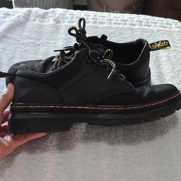 Dr. Martens Black Leather Oxfords with Chunky Sole - Picture 3 of 9
